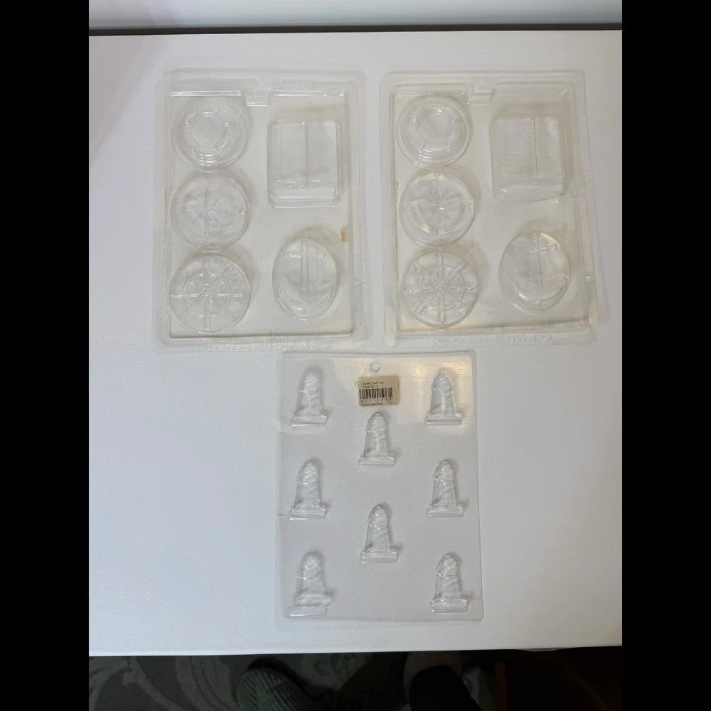 Plastic‎ Candy Molds Beach Summer Sailing Nautical 2 Nautical Trays 1 Lighthouse